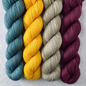 Beryl, Cordovan, Goldenrod, Sycamore - Yummy 2-Ply Quartet