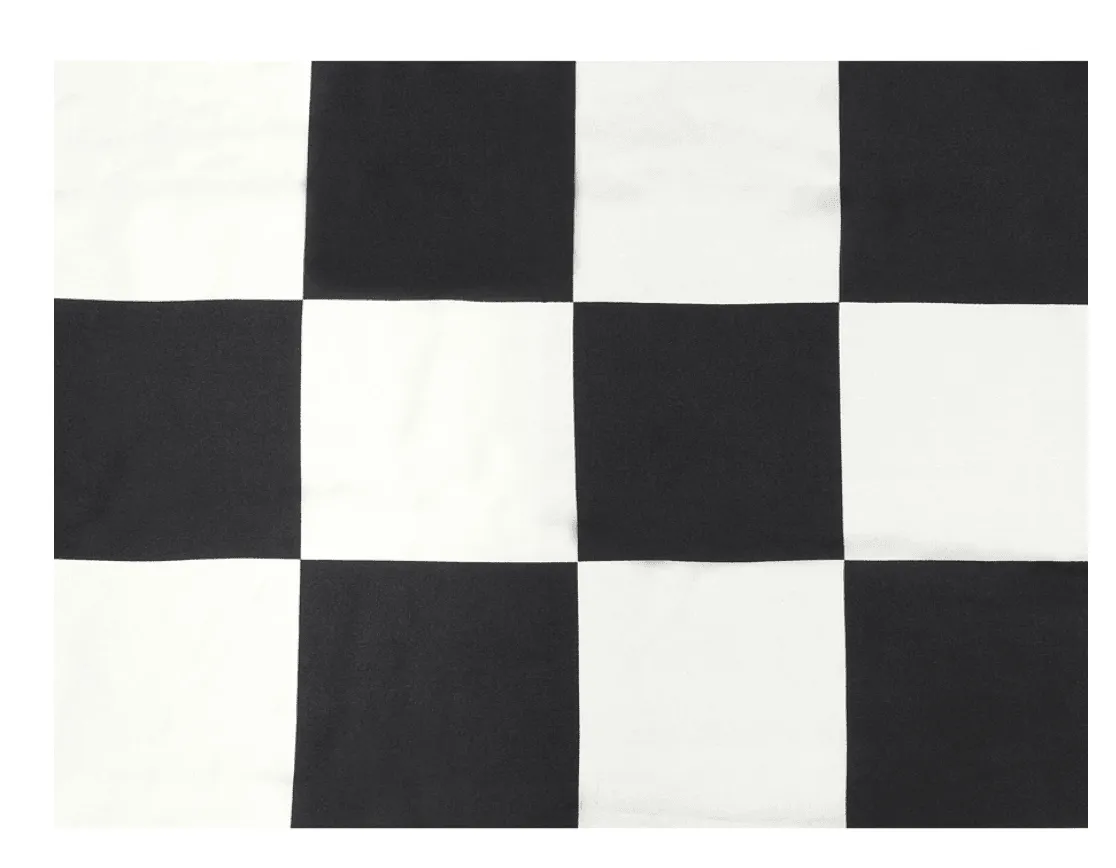 Black Checkerboard Silk Scarf