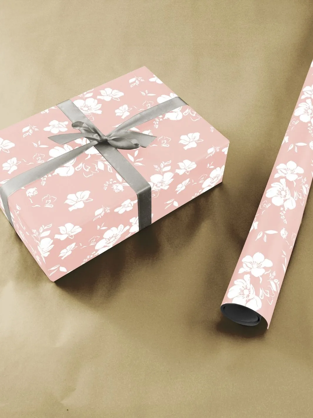 Blush Blossoms wrapping paper