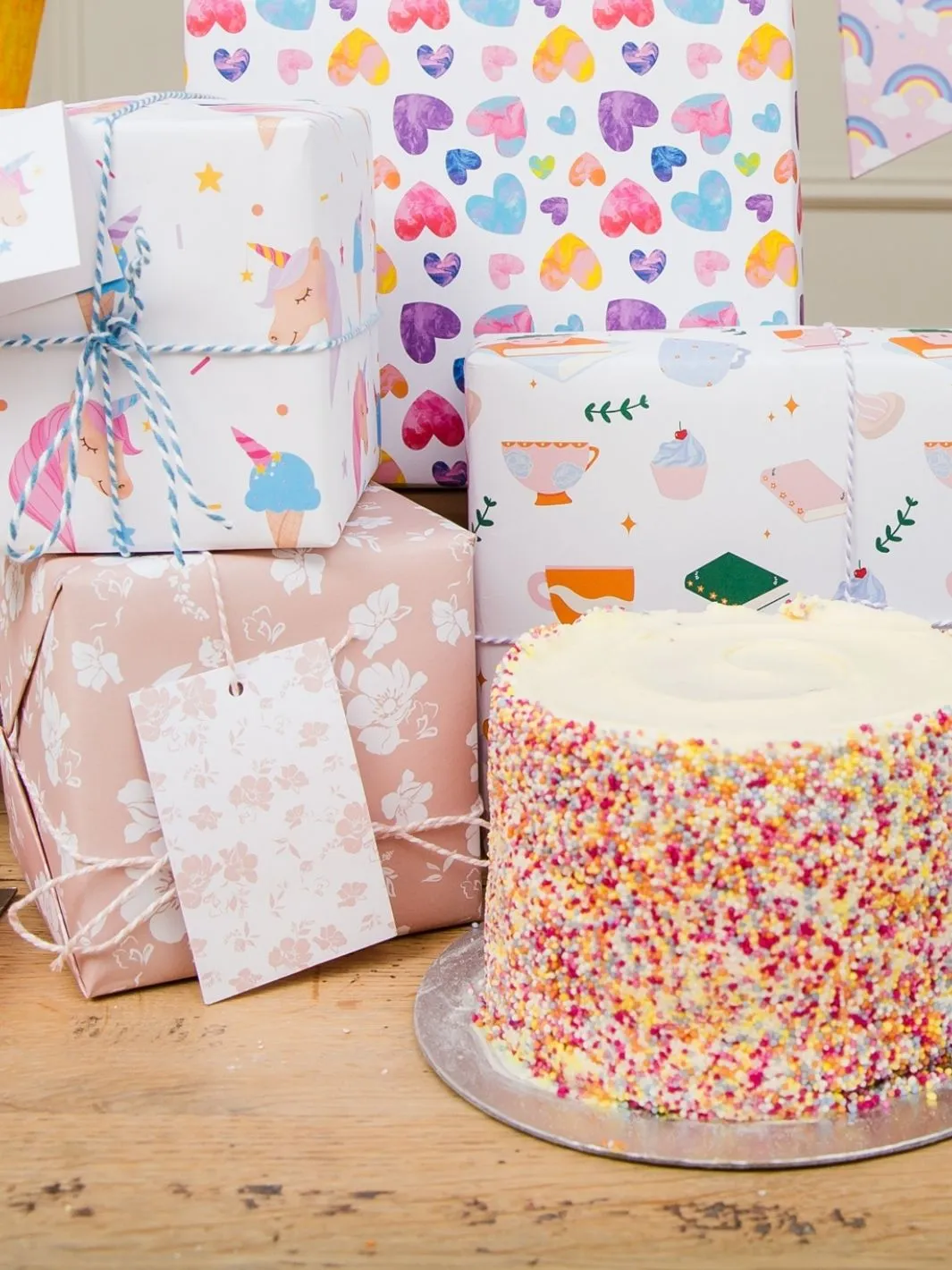 Blush Blossoms wrapping paper