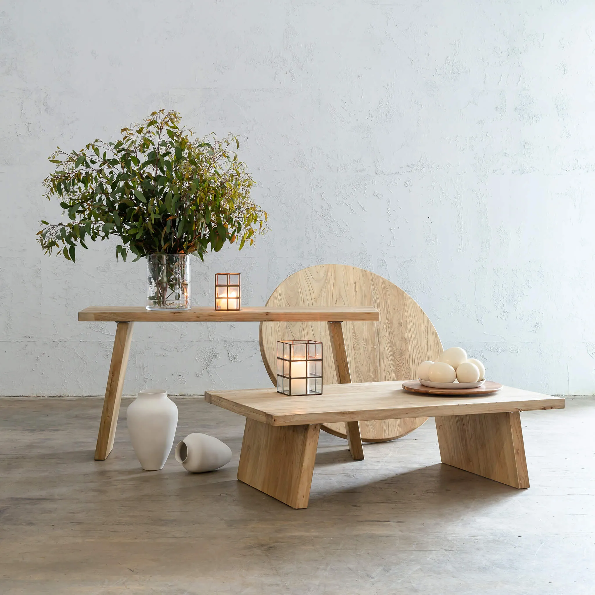 CAPRETTA ELM BENCH  |  160CM  |  BLEACHED BRISTLE
