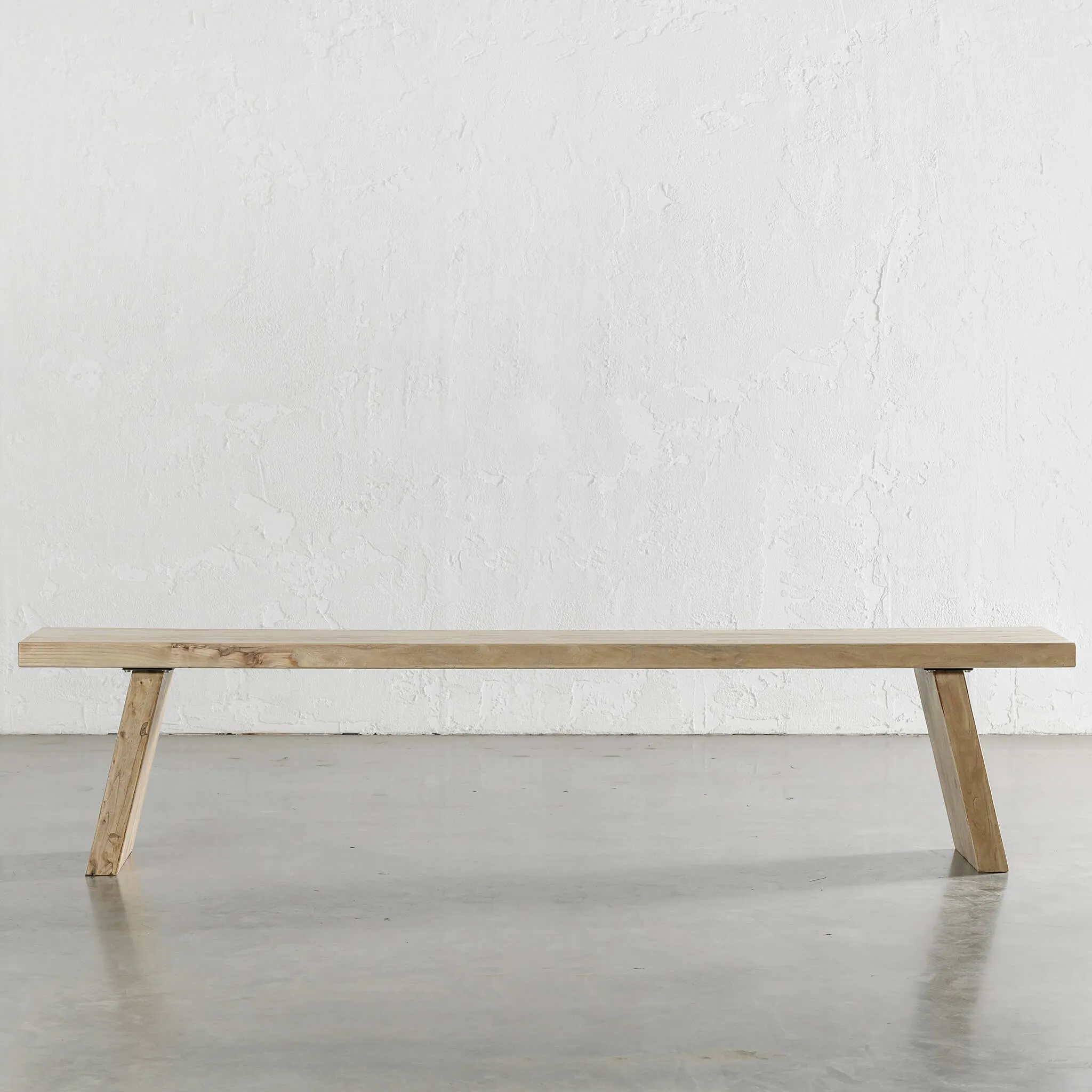 CAPRETTA ELM BENCH  |  230CM  |  BLEACHED BRISTLE