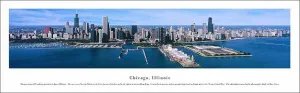 Chicago, Illinois "Lake Michigan Morning" Panoramic Poster Print - Blakeway Worldwide Panoramas