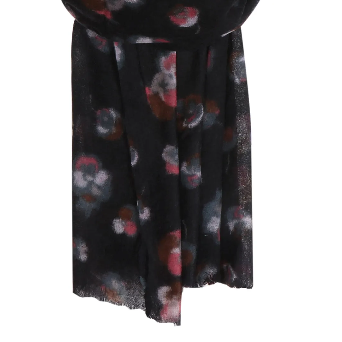 CONTEMPORARY FLORAL NAVY BLUE VISCOSE SCARF