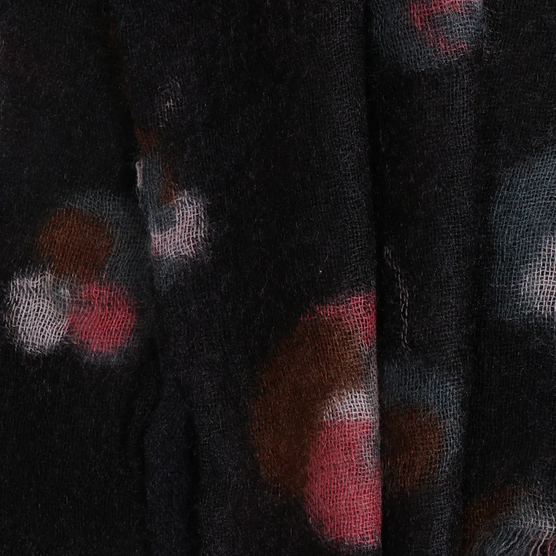 CONTEMPORARY FLORAL NAVY BLUE VISCOSE SCARF