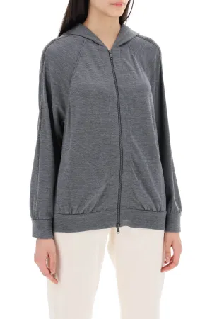 cotton and silk blend knit sweater.