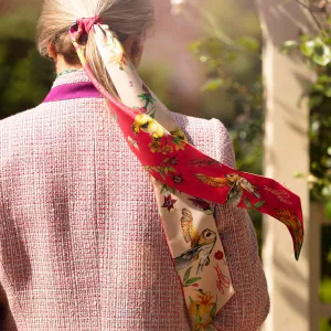 Dreams Can Come True Oyster & Peony Silk Twilly