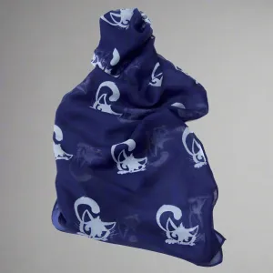 Fabulous Felines Navy Blue Cat Scarf
