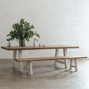 FINAL RELEASE  |  CLUB GRENADA SLATTED OUTDOOR TEAK DINING TABLE |  300CM