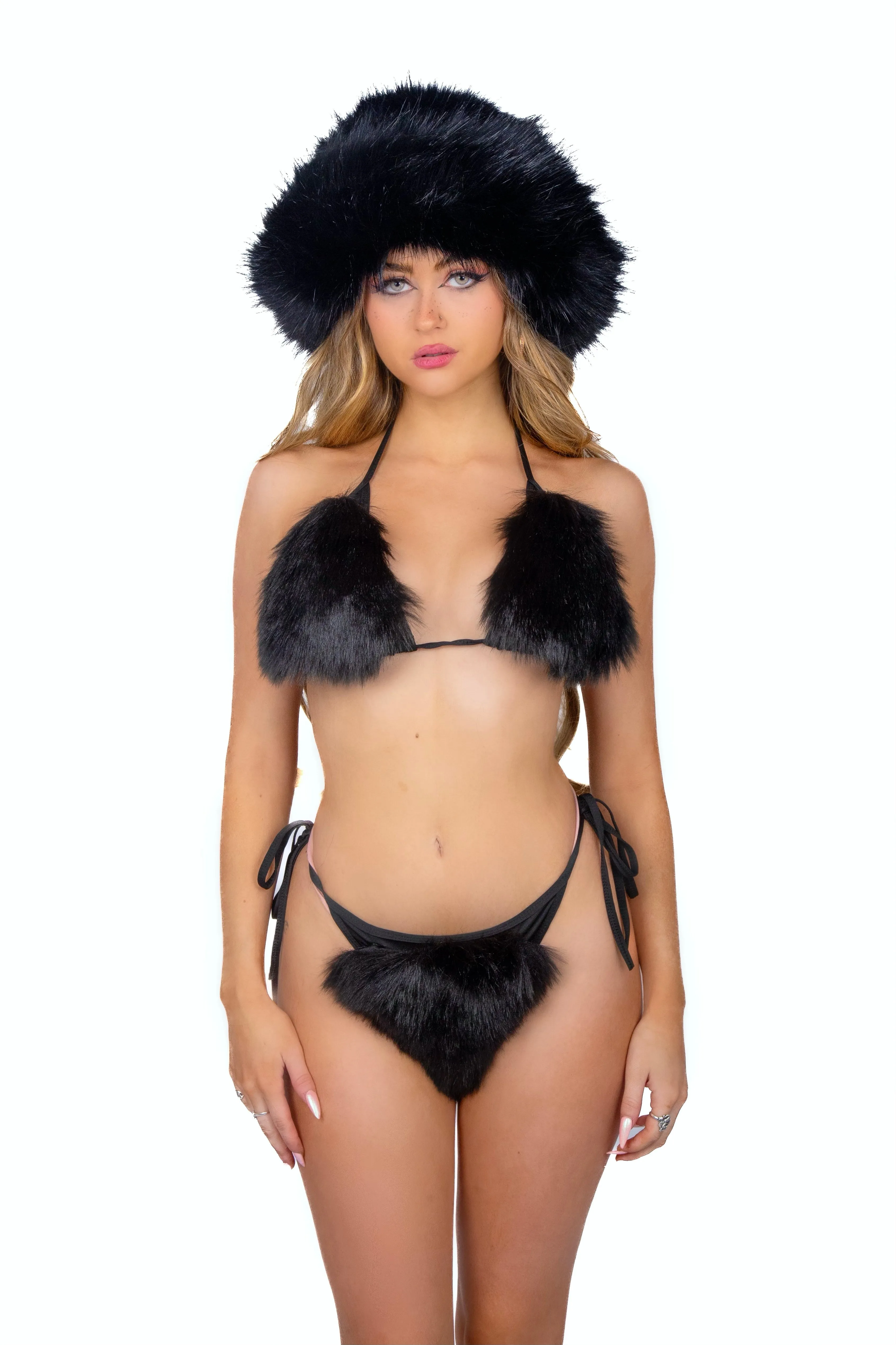 FULL OUTFIT- Fuzzy Black (3 pcs)