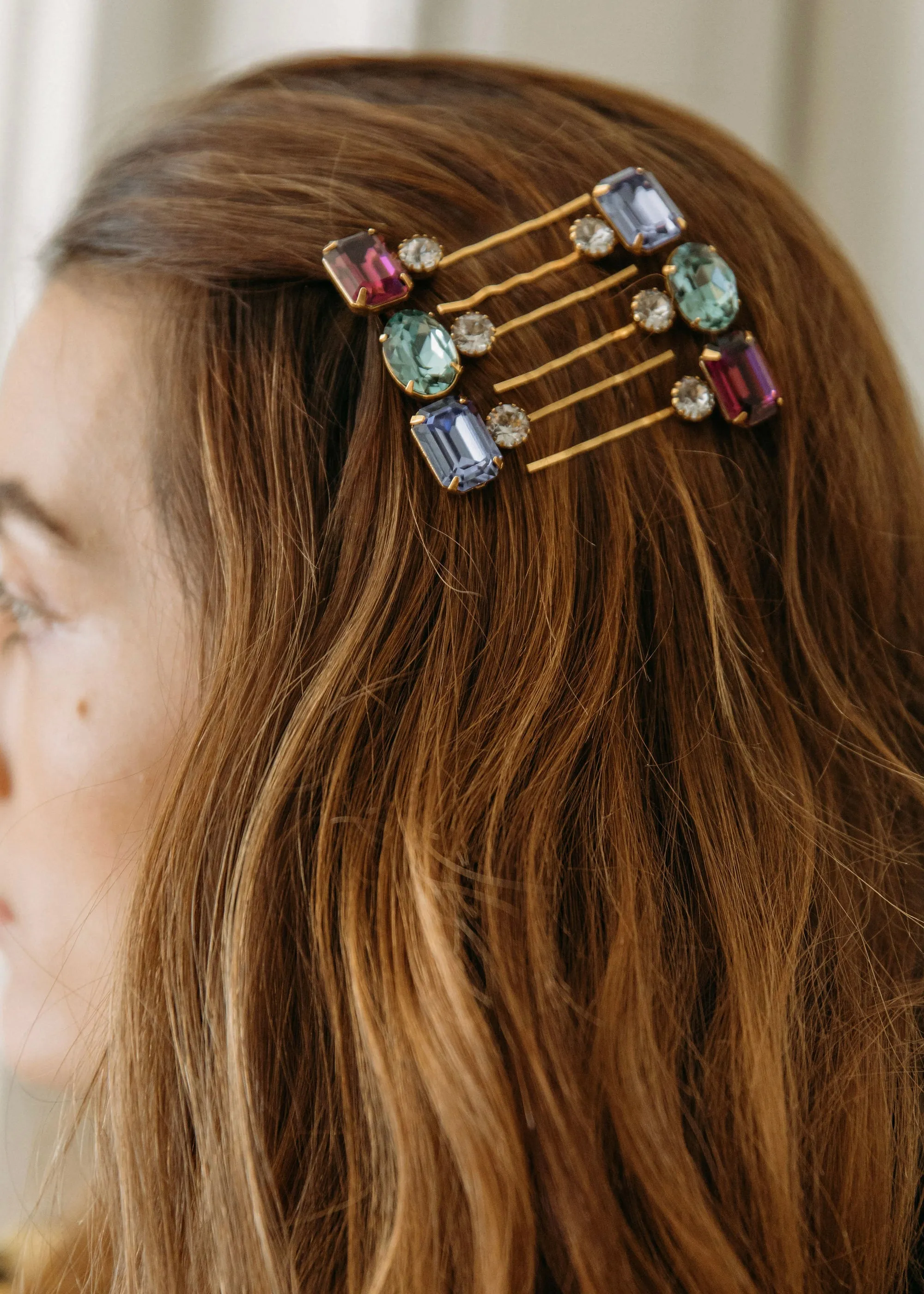 Gemma Bobby Pin -- Emerald