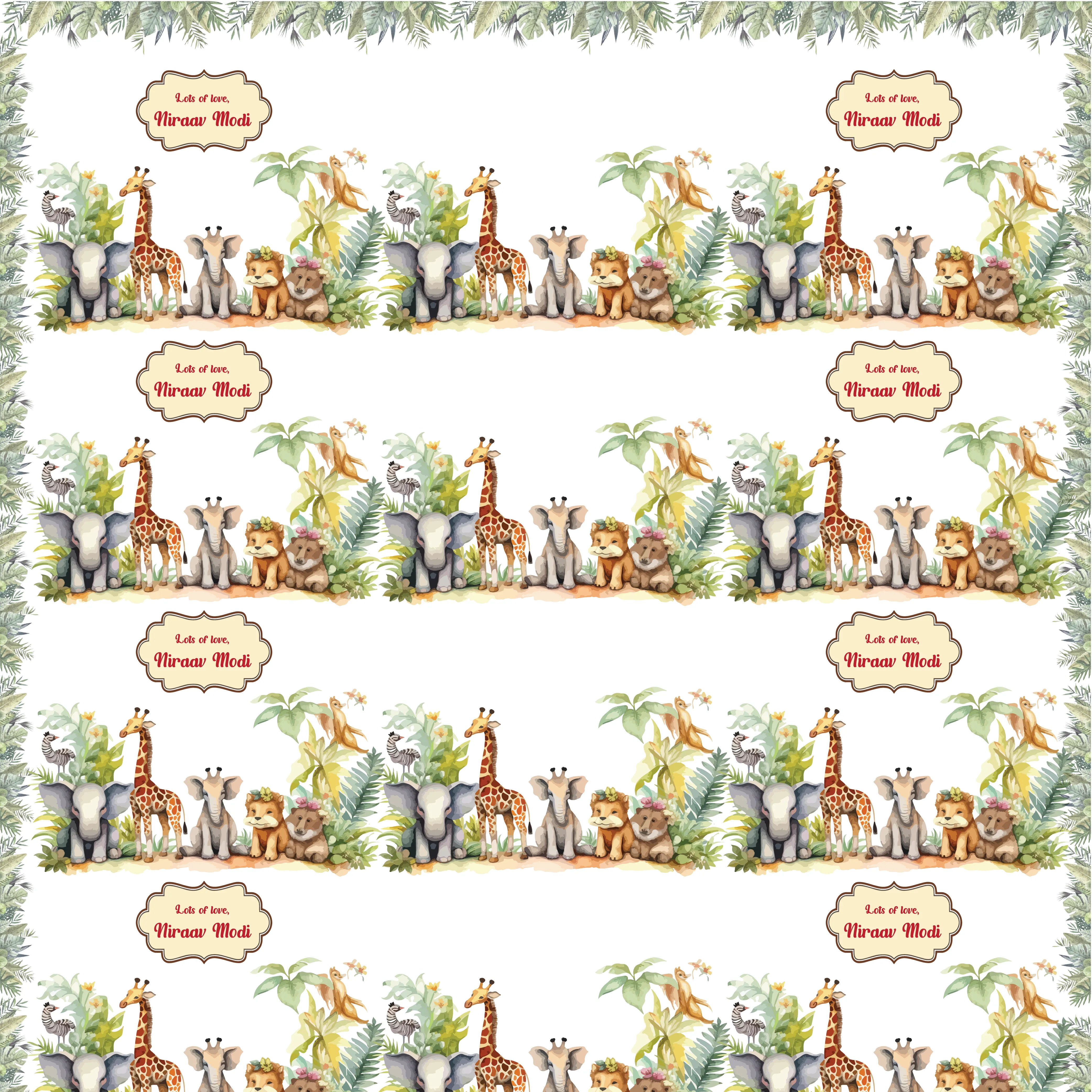 Gift Wrapping  Paper - Animal Kingdom