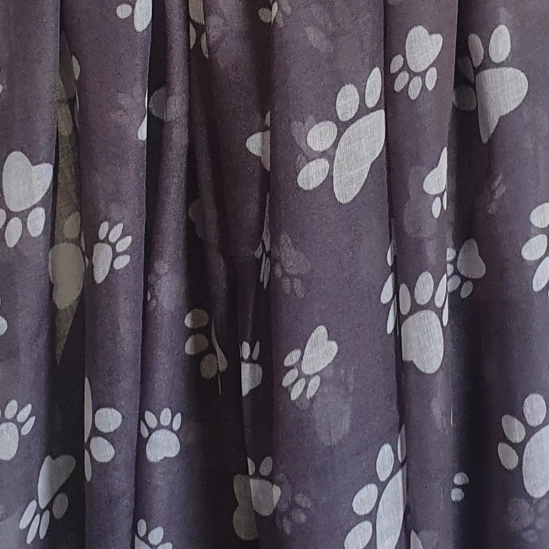 Grey Paw Print Scarf