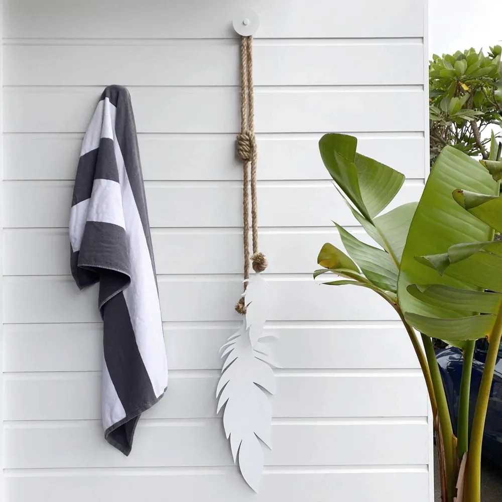 Hanging Feathers - WHITE  (large)