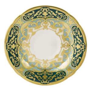 Heritage - Forest Green and Turquoise  Tea Saucer
