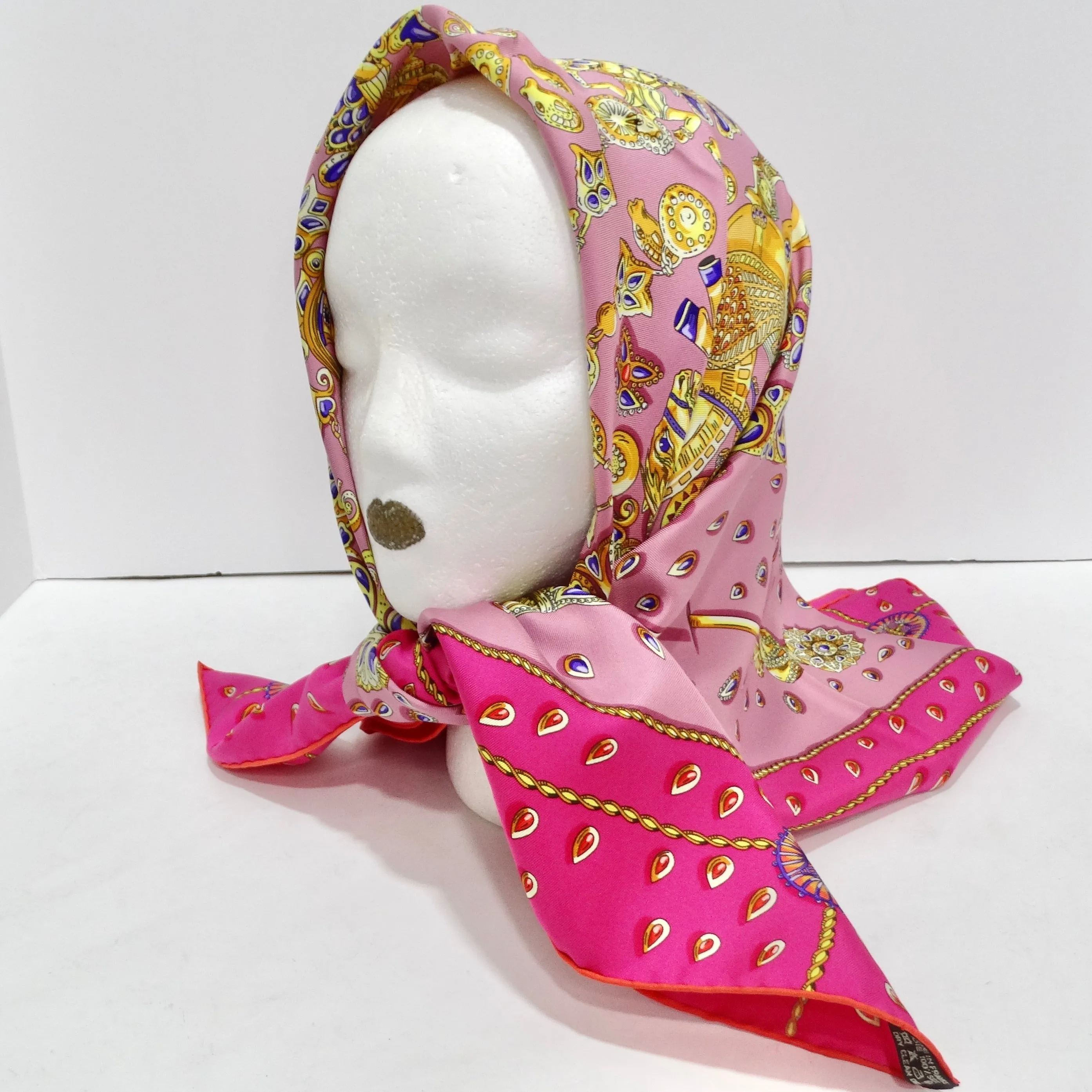 Hermes Trésors Retrouves Annie Faivre Silk Scarf