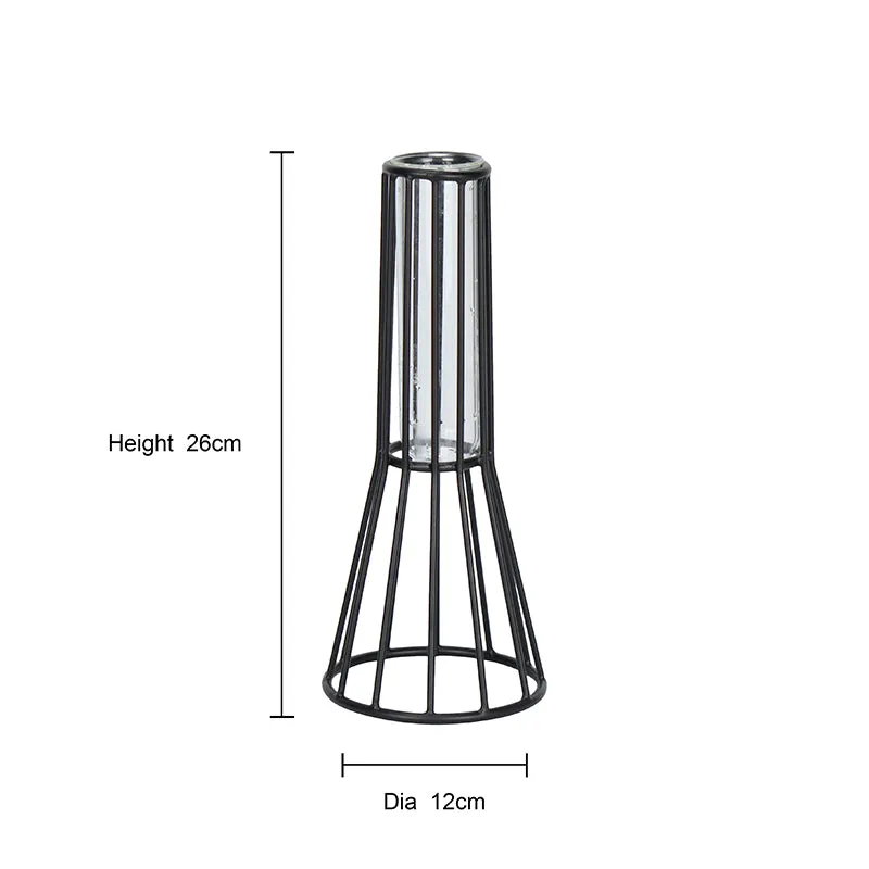 Iara Test Tube Planter - Black