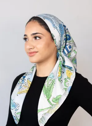 Italian Floral Head Scarf