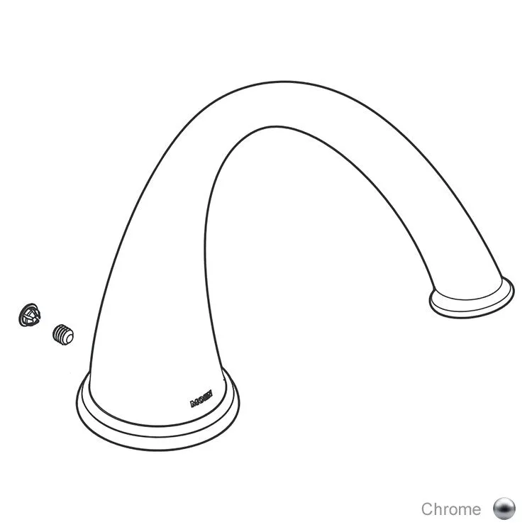 Kingsley Replacement Non-Diverter Roman Tub Spout