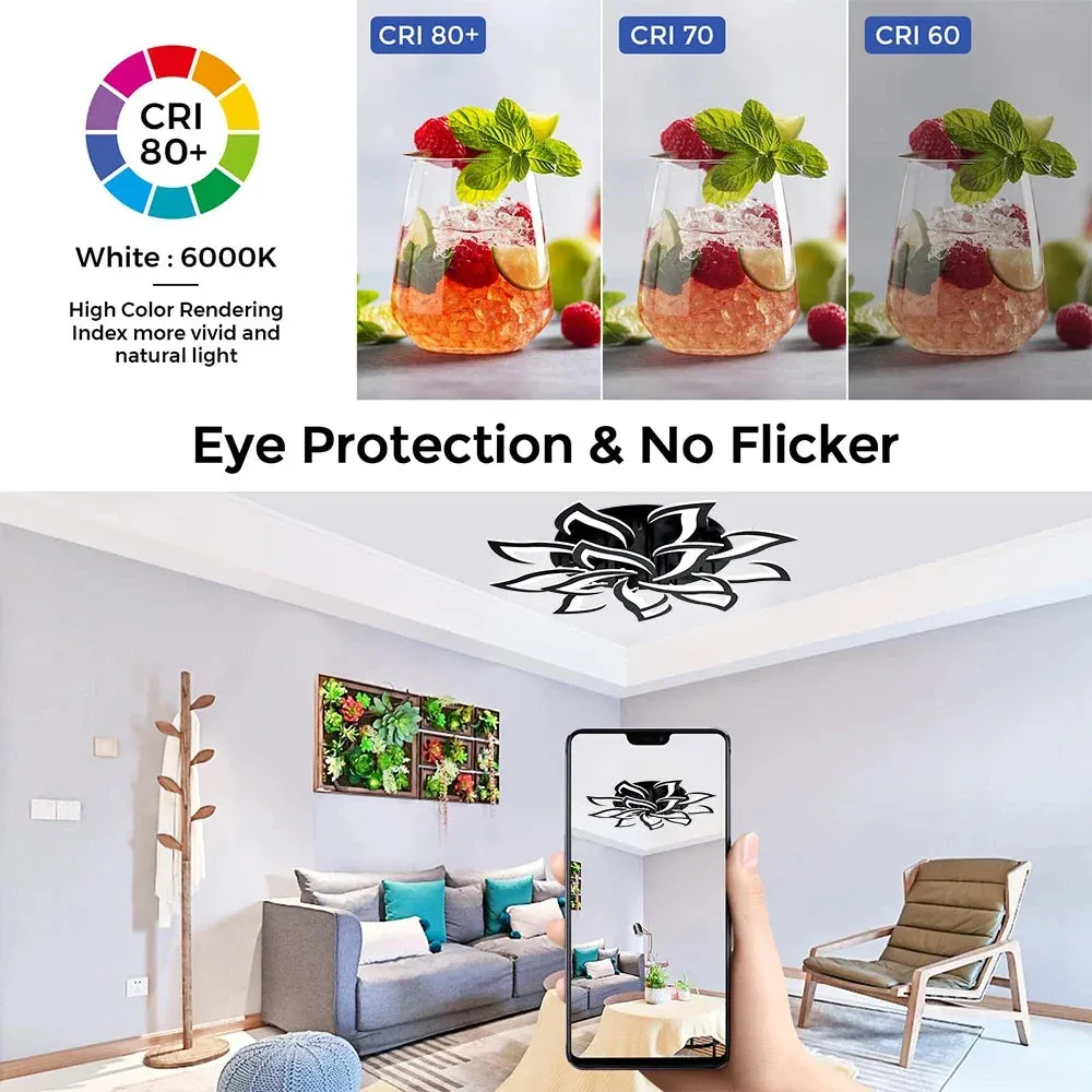 Mansion Smart Dimmable LED Ceiling Light for Bedroom, Living Room, Kitchen & Dining Area