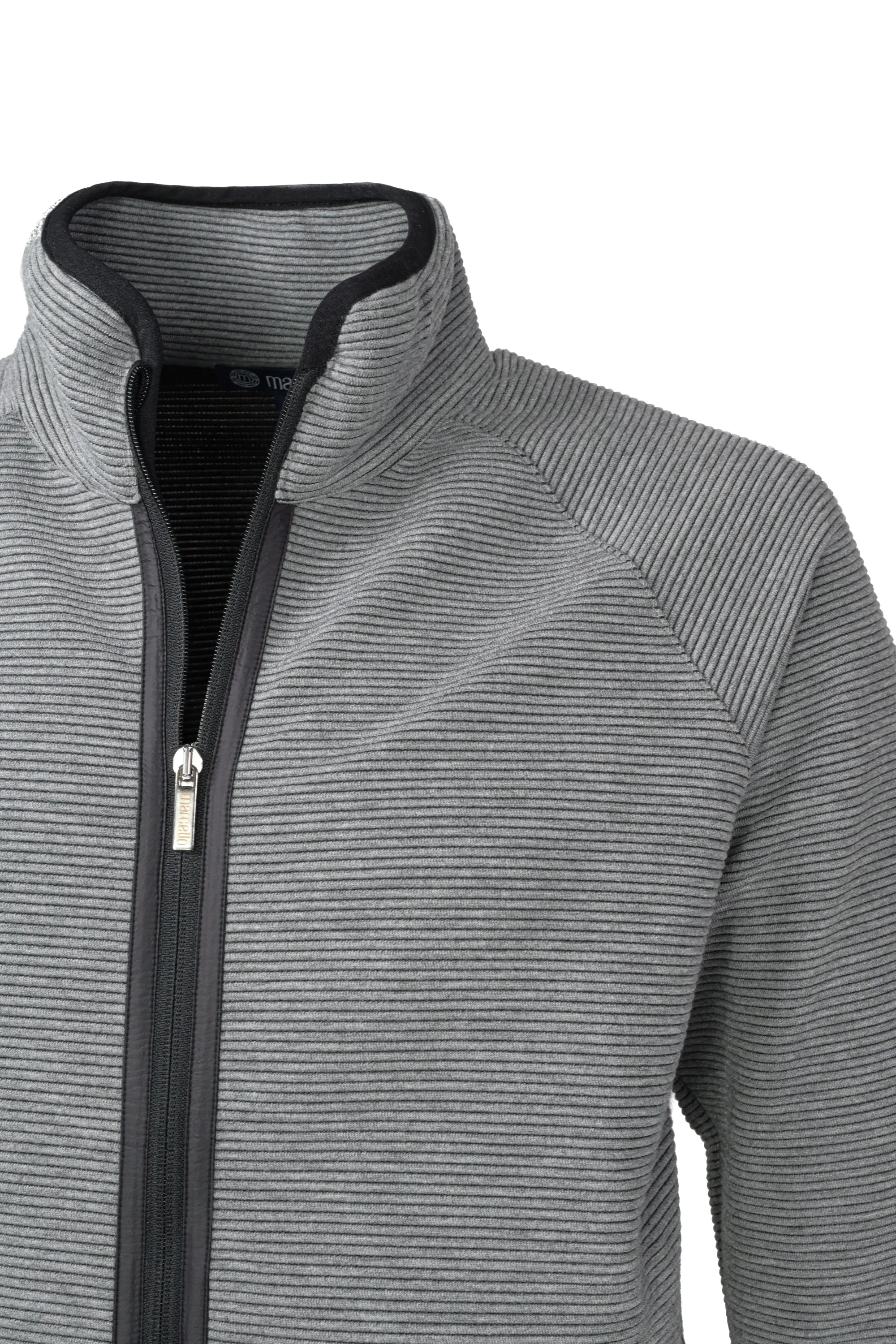 Marcello Soho Ribbed Jacket Slate