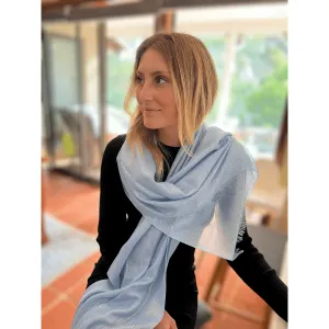 Metallic Scarf - Light Blue Mist - Glamour Shawl