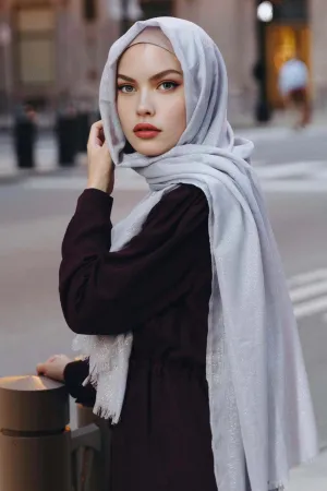 Metallic Scarf - Light Gray