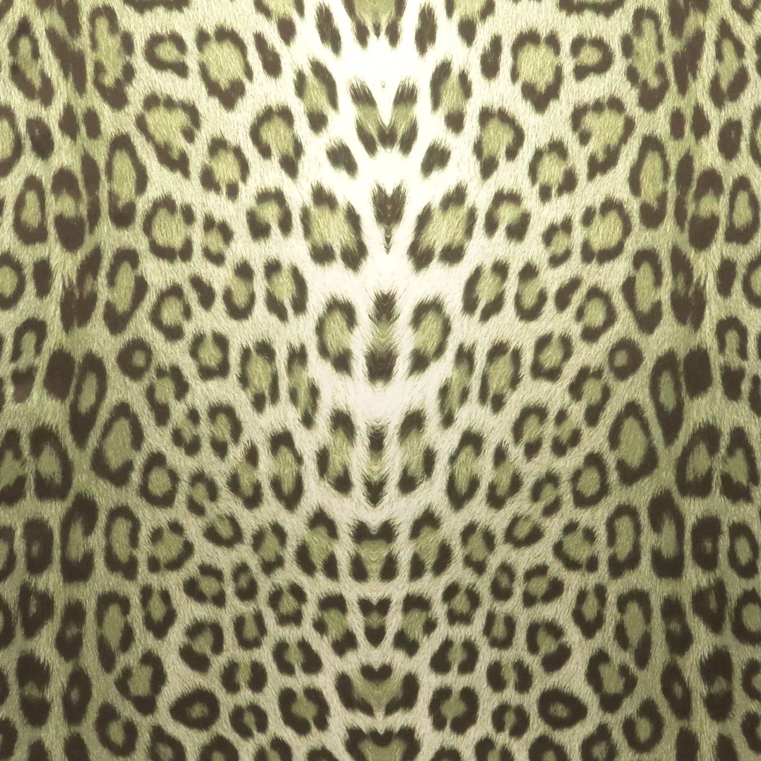 Moss Green Leopard Printed Silk Charmeuse Fabric