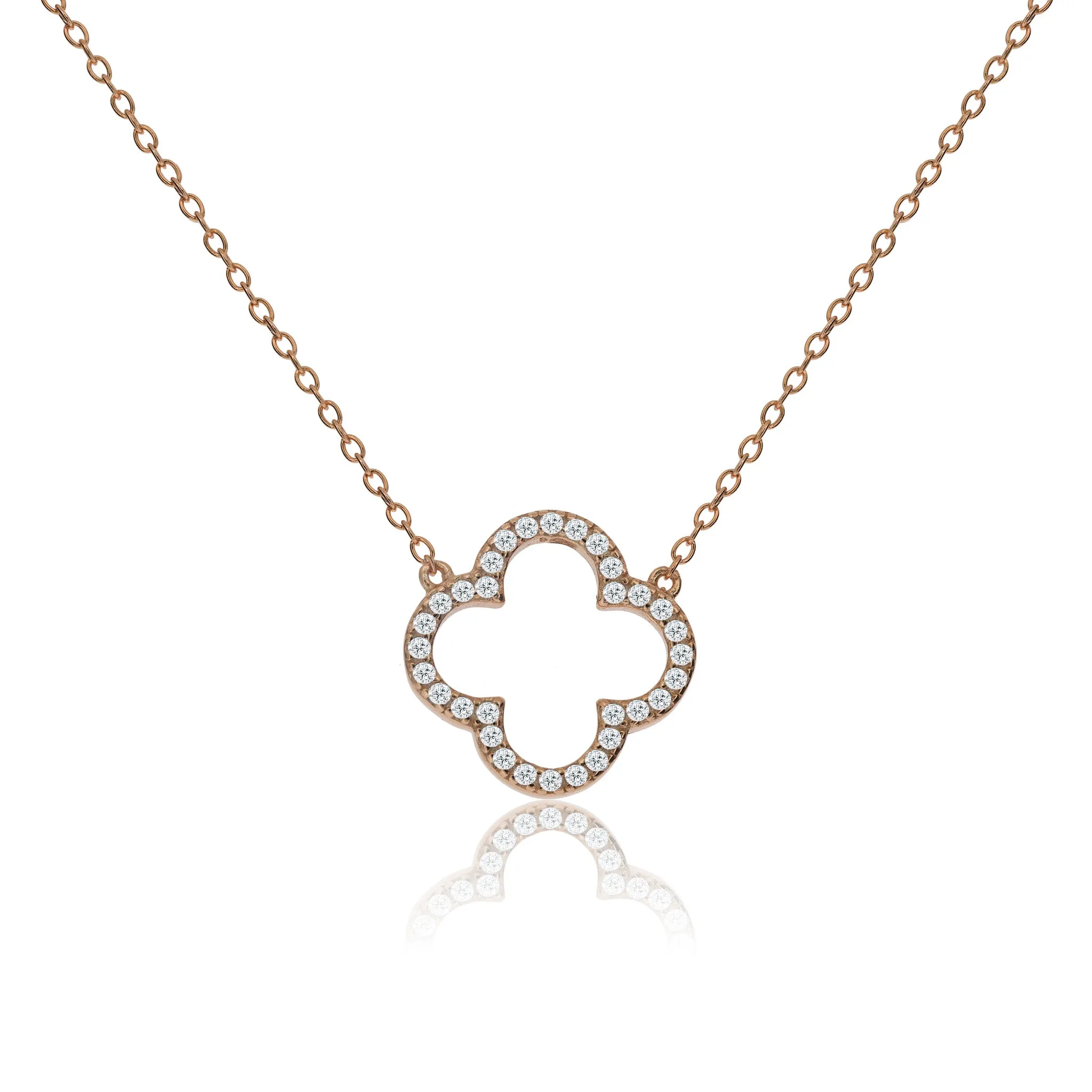 NK-63/R - Chain Necklace with Clover Charm