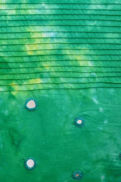Okhai 'Forest Fresh' Cotton Scratch Tie and Dye Cushion Cover