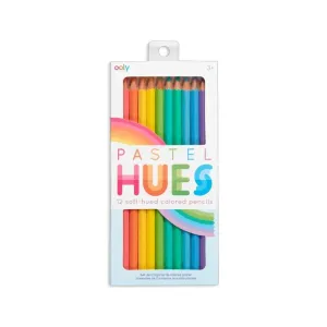 Ooly - Ensemble de 12 Crayons de Bois - Tons Pastels||Ooly - Set of 12 Soft-Hued Colored Pencils