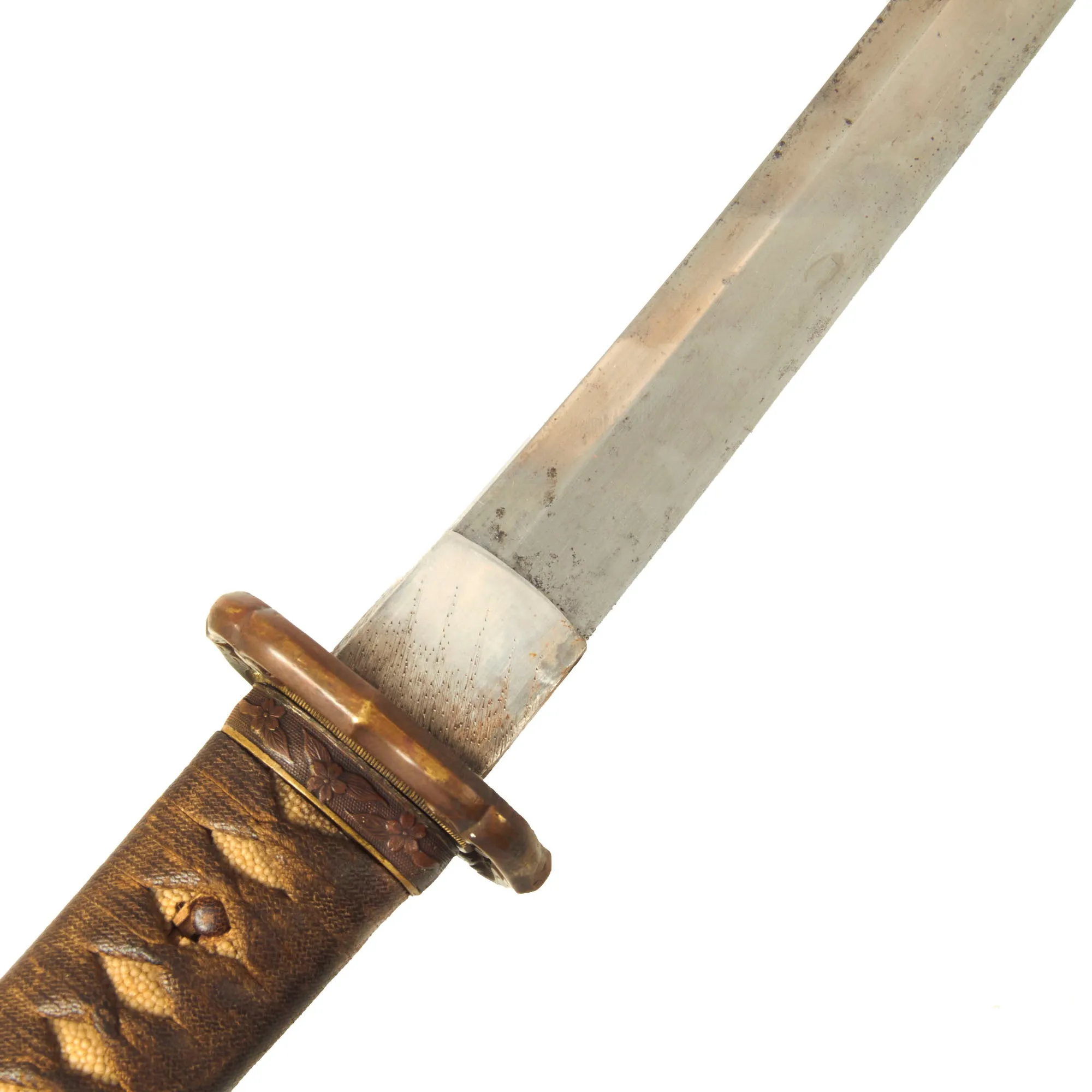 Original WWII Japanese Army Officer Type 98 Shin-Gunto Katana by SUKESADA with Aluminum Scabbard - 500 Year old Blade
