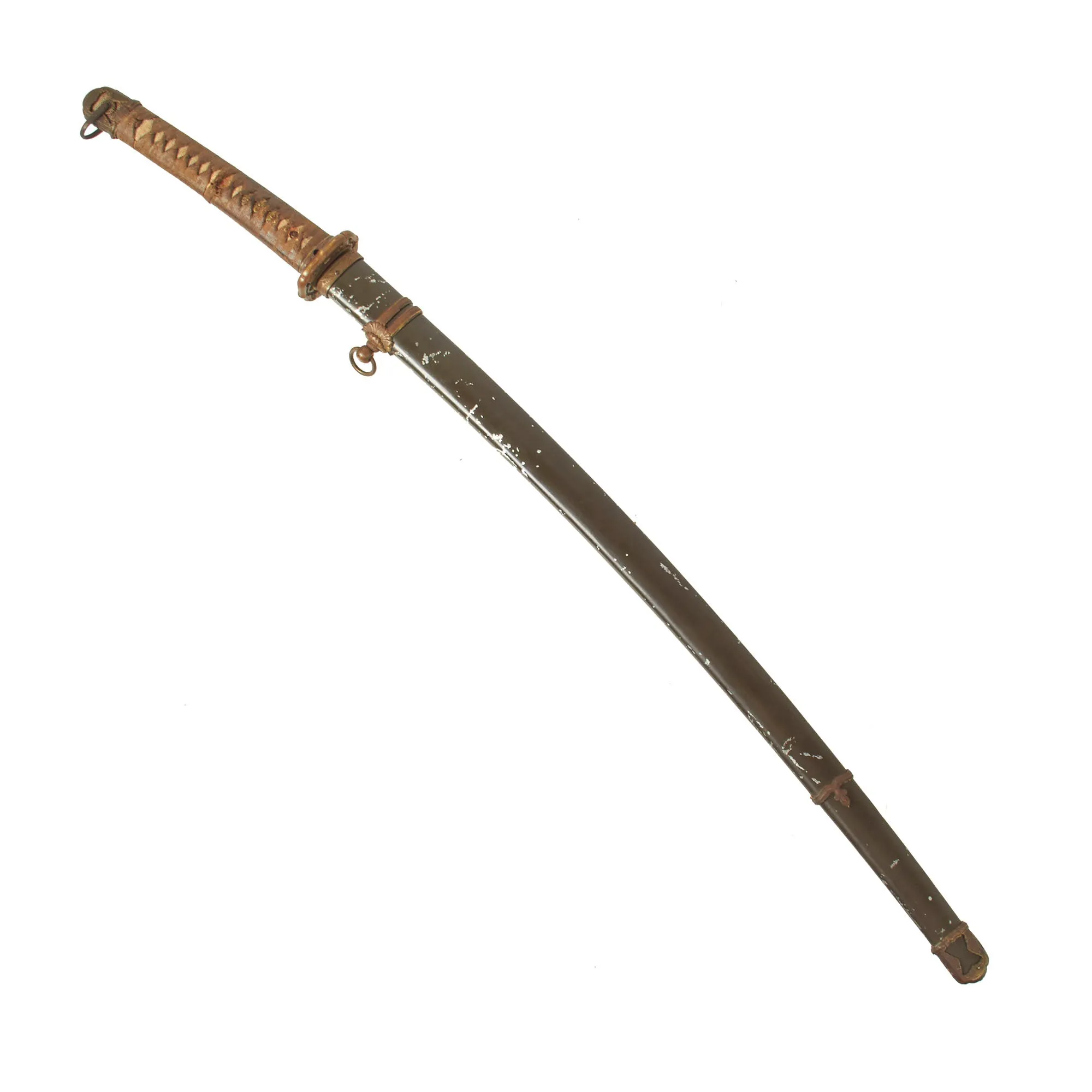 Original WWII Japanese Army Officer Type 98 Shin-Gunto Katana by SUKESADA with Aluminum Scabbard - 500 Year old Blade