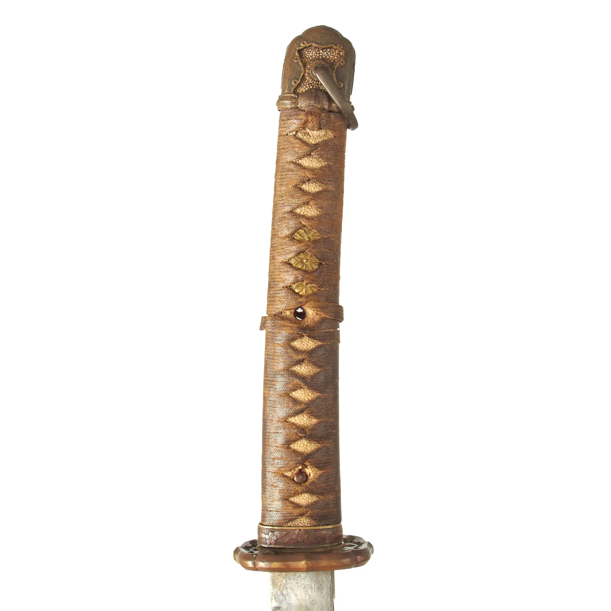Original WWII Japanese Army Officer Type 98 Shin-Gunto Katana by SUKESADA with Aluminum Scabbard - 500 Year old Blade