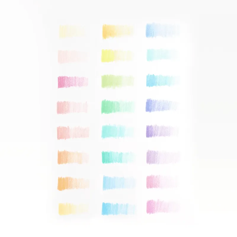 Pastel Hues Colored Pencils - Set of 24