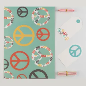 Peace Collection <br> Wrapping Paper & Gift Tags <br> <span style="font-size: 10px;">Set of 4 Sheets</span>