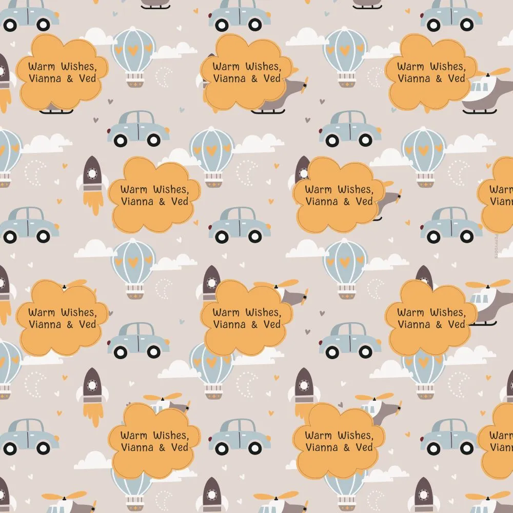 Personalised Wrapping Paper - Cute Baby
