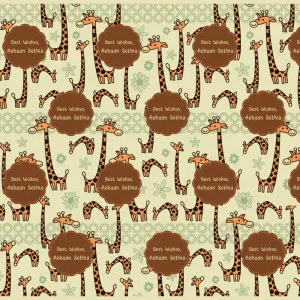 Personalised Wrapping Paper - Giraffe