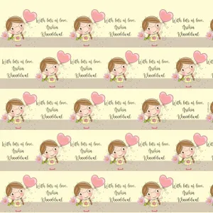 Personalised Wrapping Paper - Girl With flower