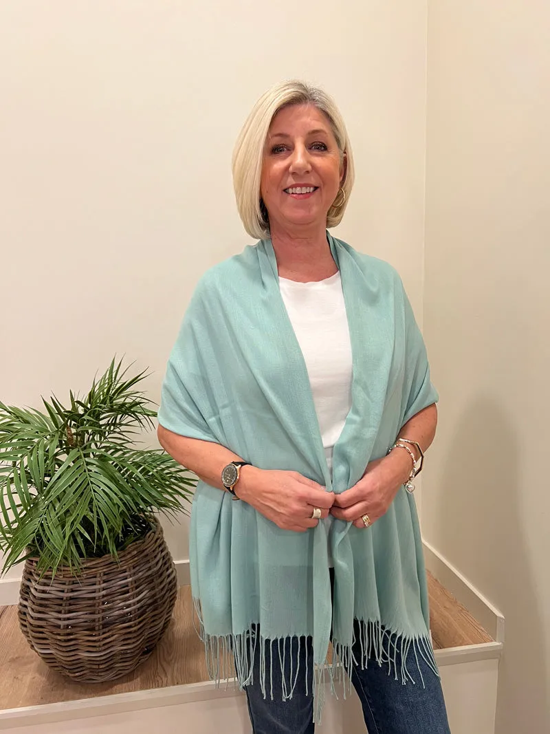 Plain Pashmina Scarf Mint