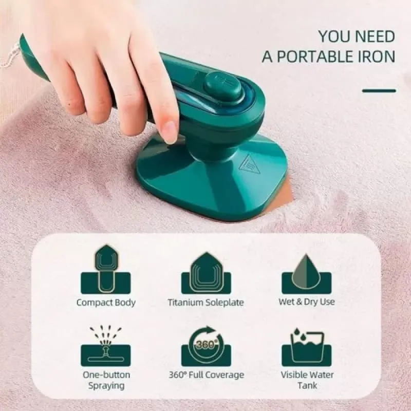 Portable Handheld Iron With Water Mist Convenient