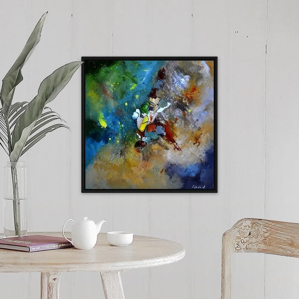 "Abstract 66018002" Black Float Frame Canvas Art