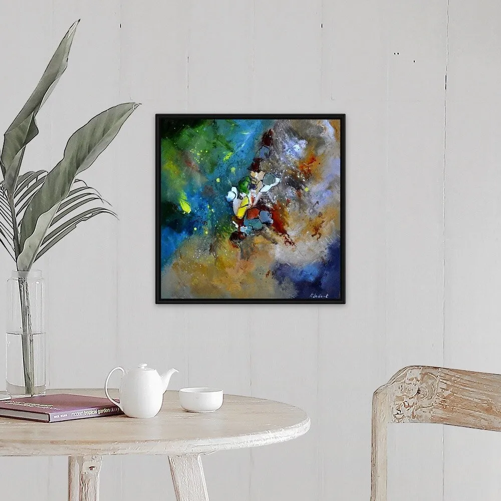 "Abstract 66018002" Black Float Frame Canvas Art