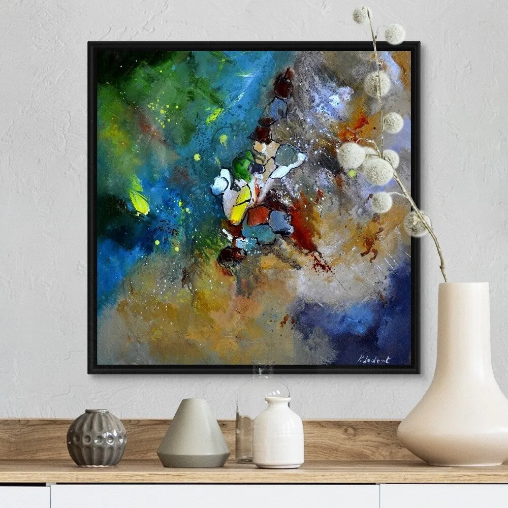 "Abstract 66018002" Black Float Frame Canvas Art