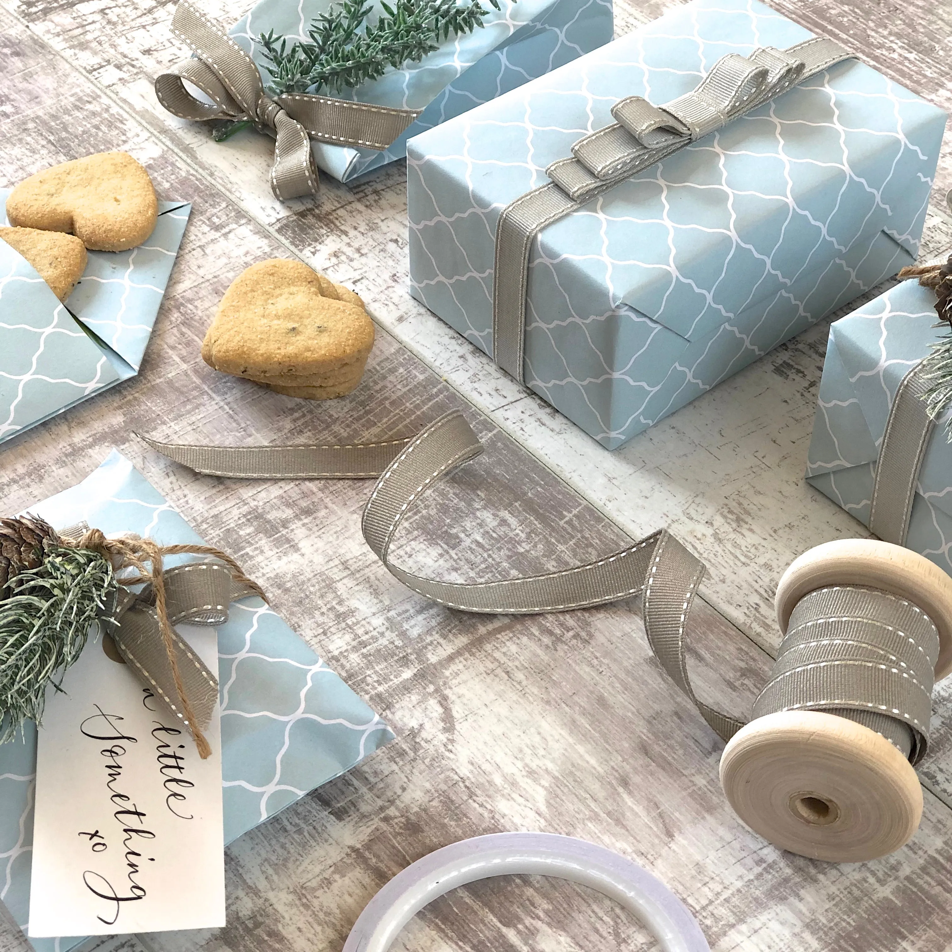 Reversible Tropical Leaves Gift Wrap