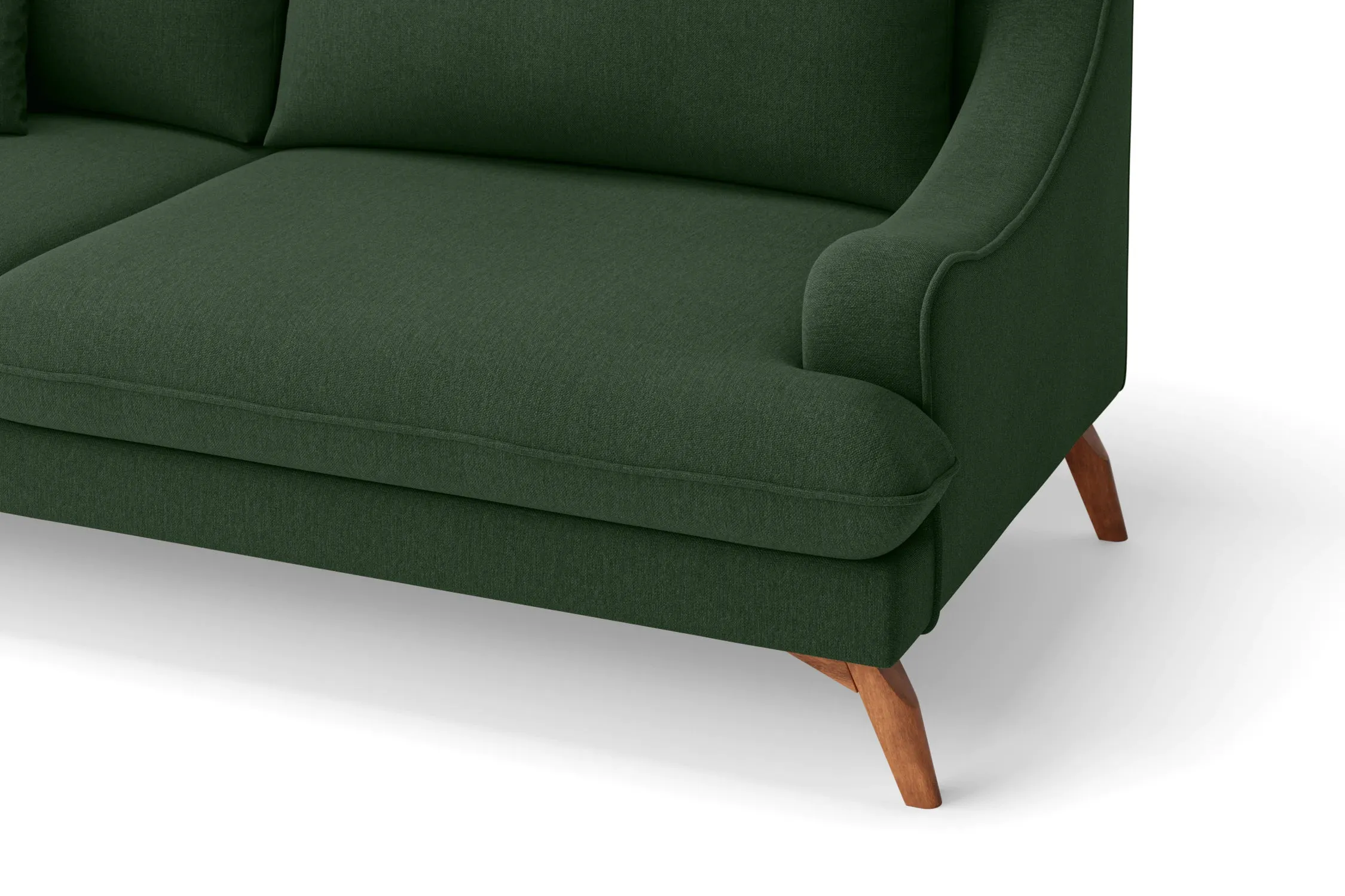 Savona 2 Seater Sofa Forest Green Linen Fabric