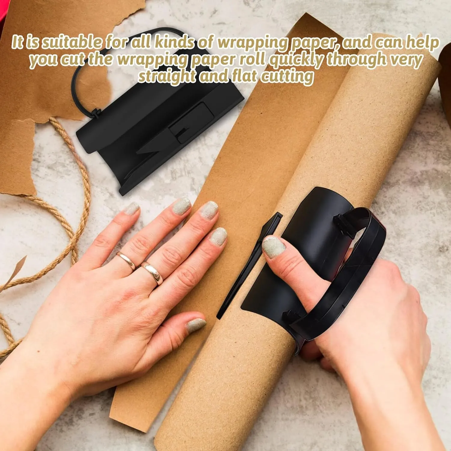 Sliding Wrapping Paper Cutter - Cuts for Gift Wrapping