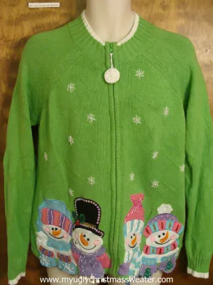 Snowmen Dressed for Snow Ugly Christmas Sweater