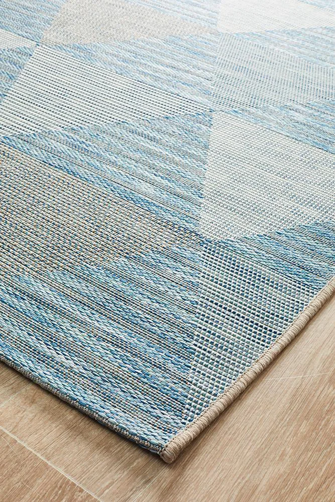 Terrace Geo Rug Blue