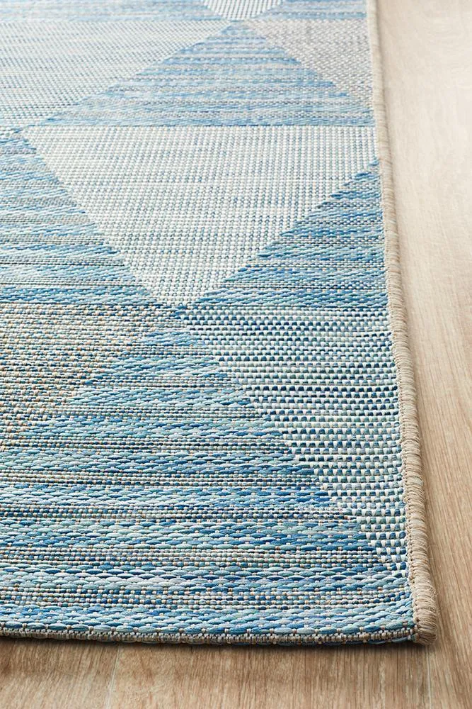 Terrace Geo Rug Blue